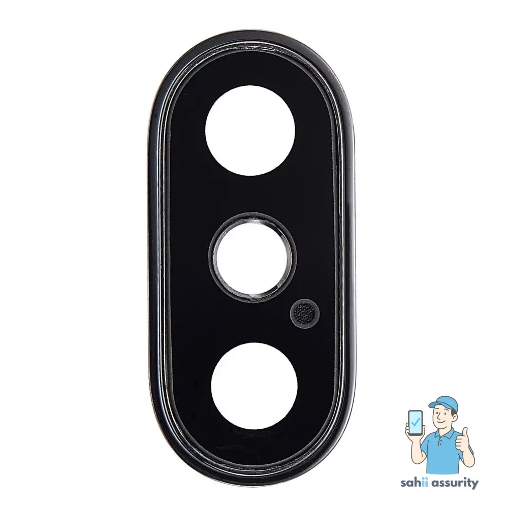 Camera Lens Glass with Frame for Apple iPhone XS Max Black thumbnail